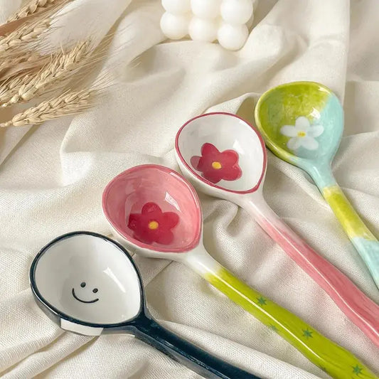 Hand-painted Ceramic Spoons