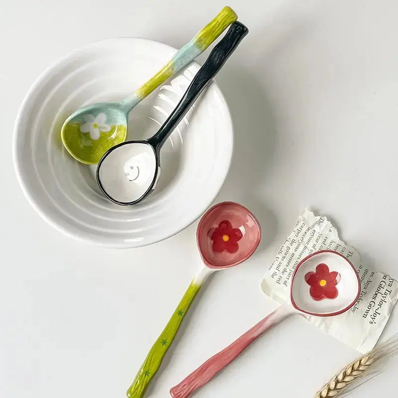 Hand-painted Ceramic Spoons