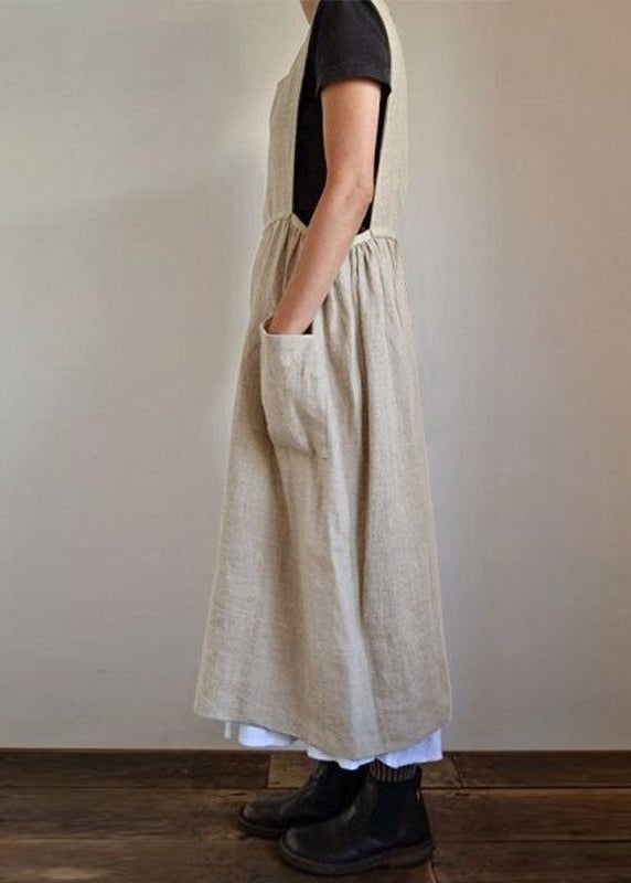 Pockets Patchwork Summer Handmade NeckU Black Neck Dresses U Maxi