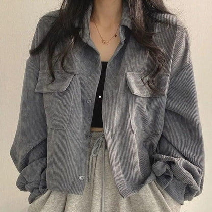 Casual Denim Cord Jacket