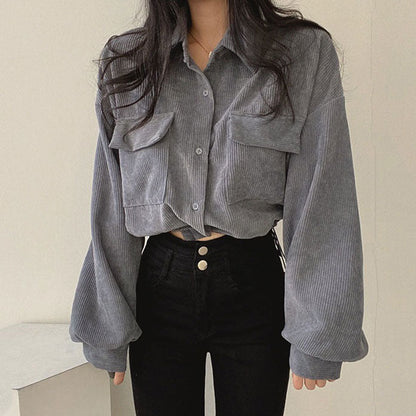 Casual Denim Cord Jacket