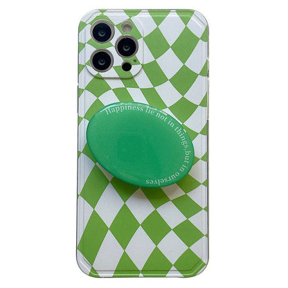 Green Checker iPhone Case