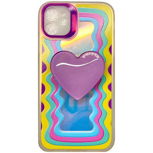 Color Wave Heart iPhone Case