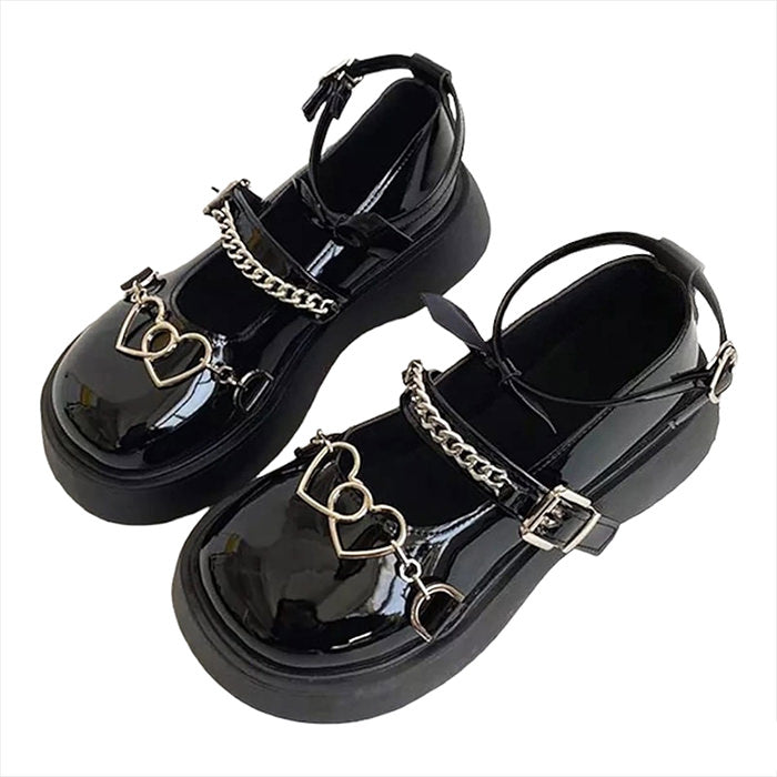 Heart Chain Chunky Sandals