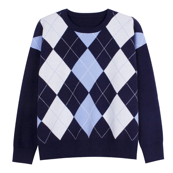 Fashion Knit Argyle Jumper