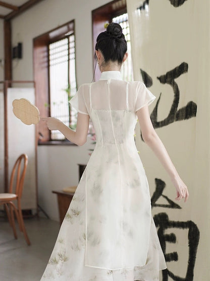 Fairy White Cheongsam Dress