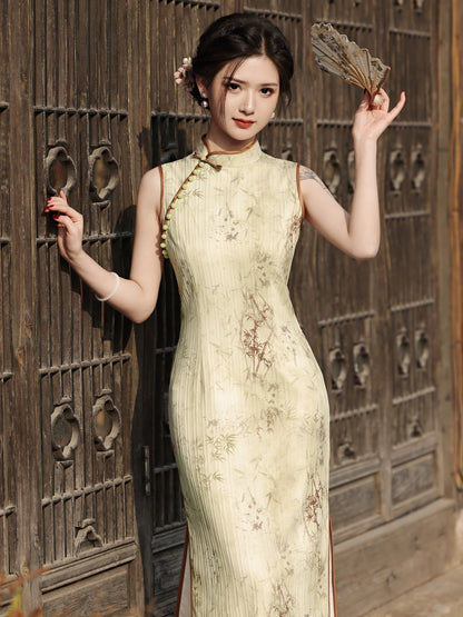 Bamboo Forest Cheongsam Dress