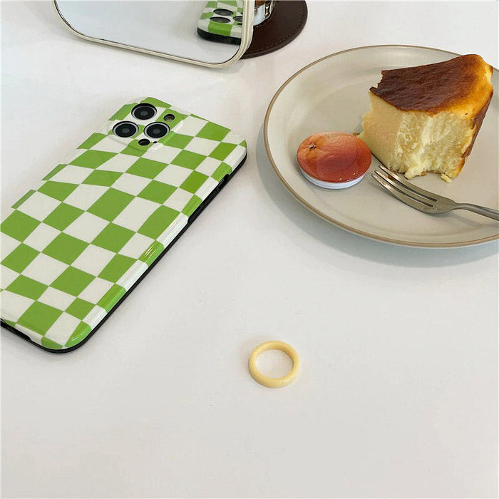 Fruit Green Checkerboard iPhone Case