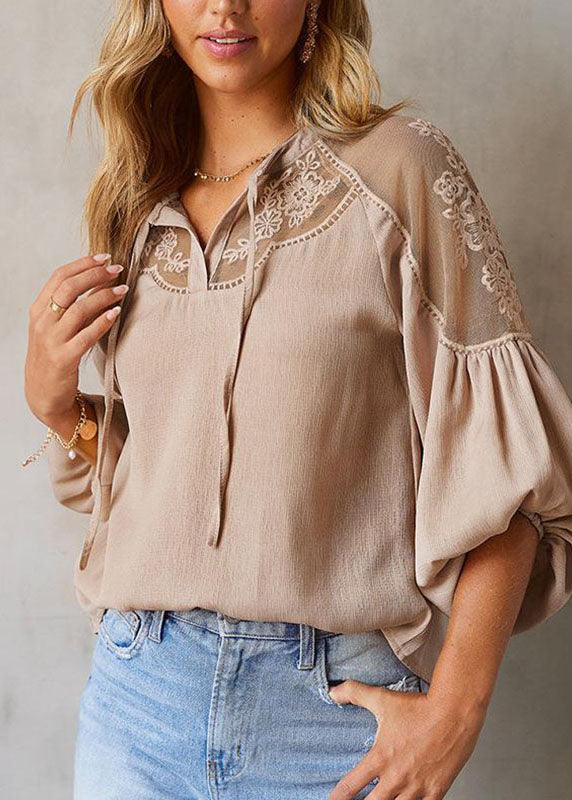 Army Fall Patchwork Chiffon Tulle Italian Top Green