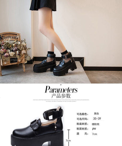 Faux Leather Platform Shoes