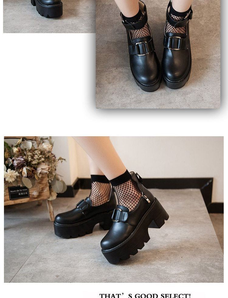 Faux Leather Platform Shoes