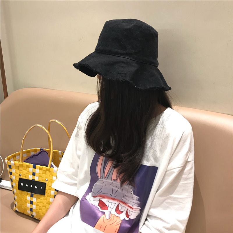 Distressed Trim Bucket Hat