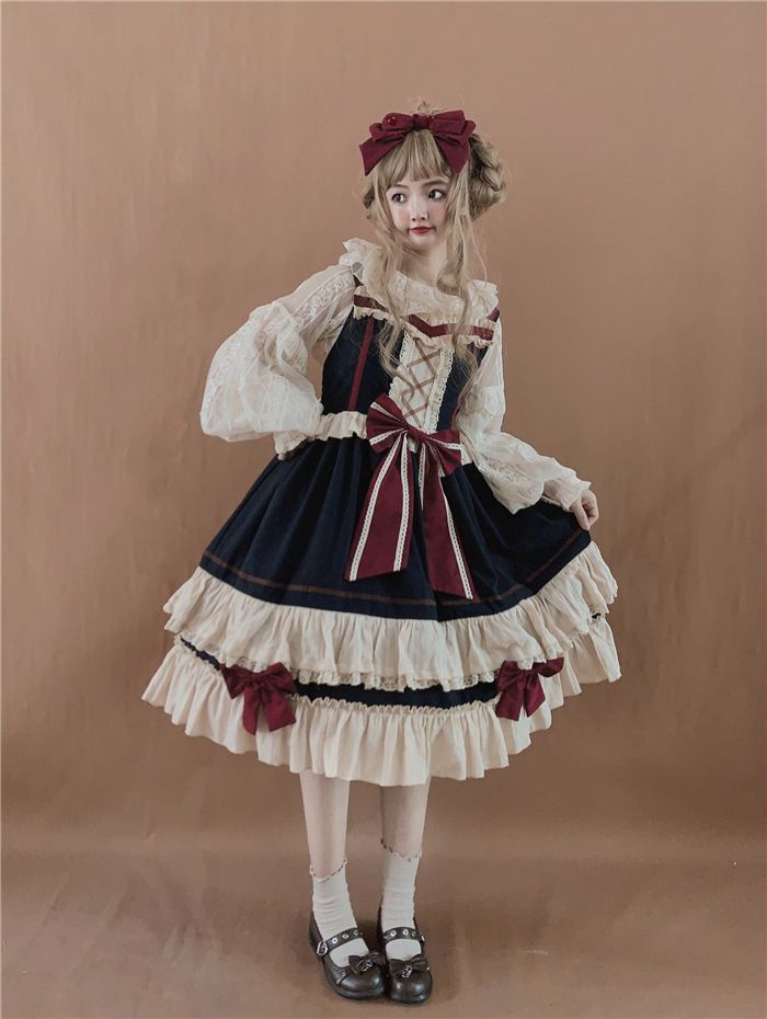 Lolita Bow Strappy A-line Dress / Blouse / Set