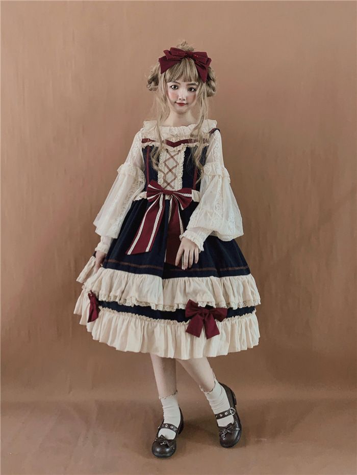 Lolita Bow Strappy A-line Dress / Blouse / Set