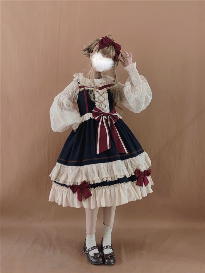 Lolita Bow Strappy A-line Dress / Blouse / Set