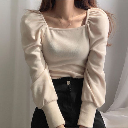 Square Neck Puff Sleeve Top