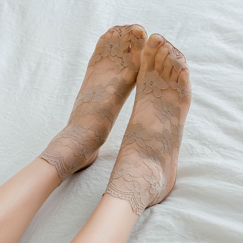 Set of 3: Lace Sheer Socks