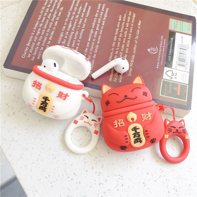 Fortune Cat AirPods Earphone Case Skin