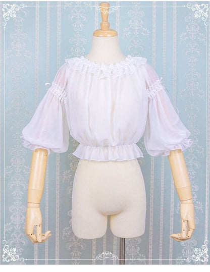 Lolita 3/4-Sleeve Chiffon Blouse