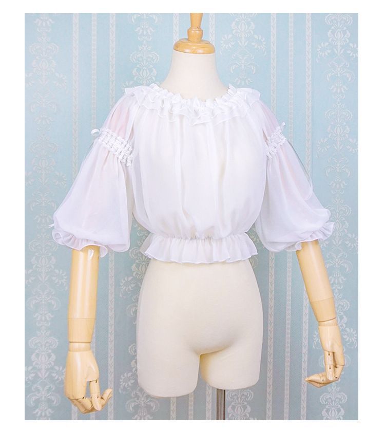 Lolita 3/4-Sleeve Chiffon Blouse