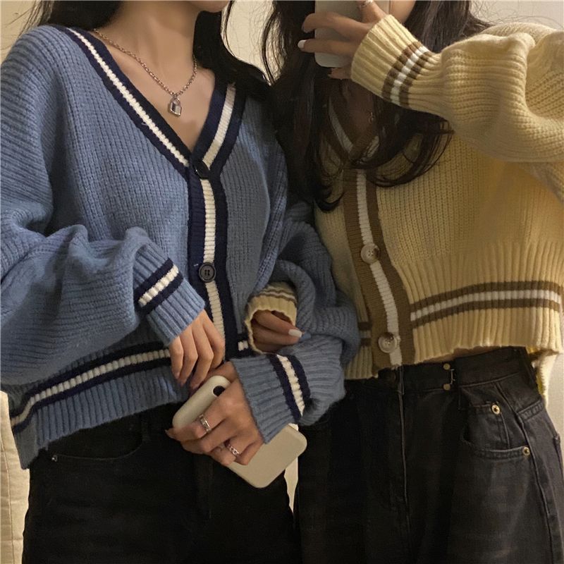 Contrast Cardigan Trim