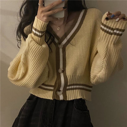 Contrast Cardigan Trim