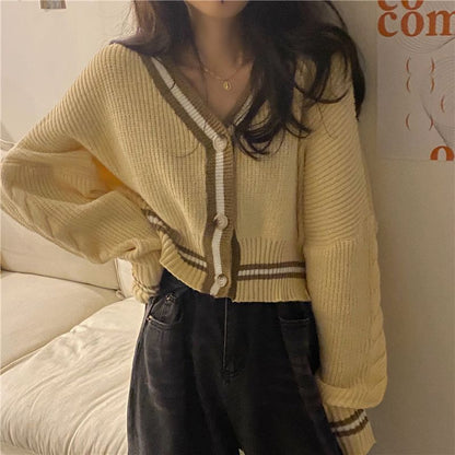 Contrast Cardigan Trim