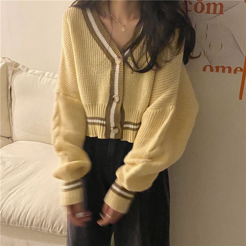 Contrast Cardigan Trim