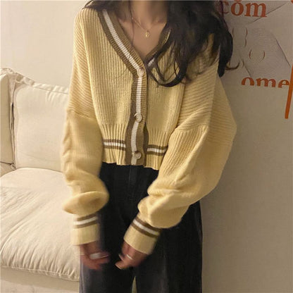 Contrast Cardigan Trim