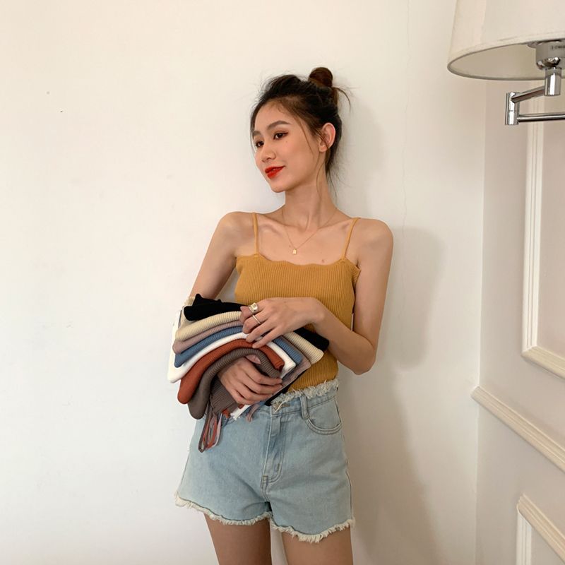 Spaghetti Strap Knit Top