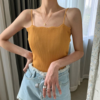 Spaghetti Strap Knit Top