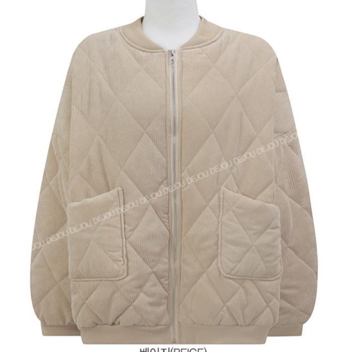 Argyle Corduroy Zip Jacket