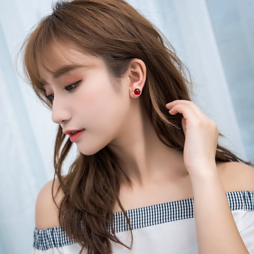 Gemstone Alloy Earring Egirldoll