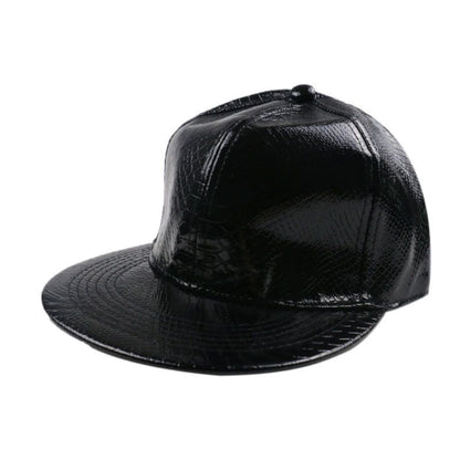 Faux Leather Baseball Cap