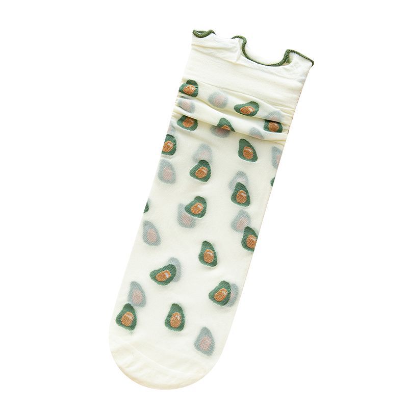 Fruit Print No Show Socks Set