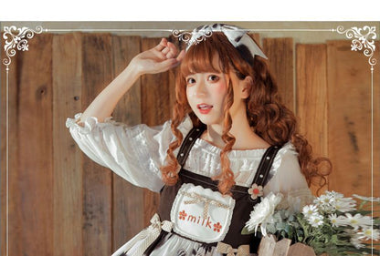 Lolita Cow Print Overall Dress