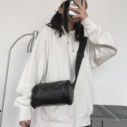 Leather Plain Faux Bag Crossbody