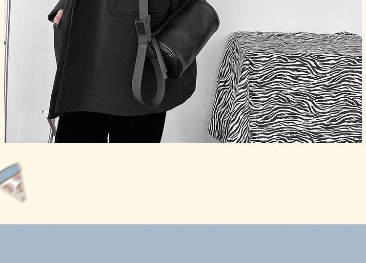 Leather Plain Faux Bag Crossbody