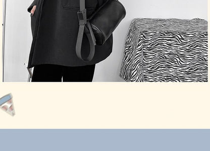 Leather Plain Faux Bag Crossbody