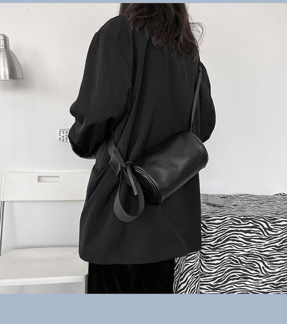 Leather Plain Faux Bag Crossbody