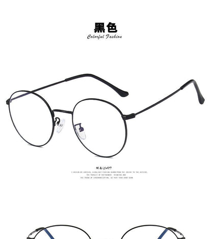Glasses Frame Round Blue Light-Blocking