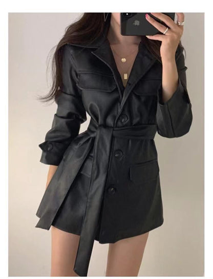 Medium Long Tie-Waist Jacket