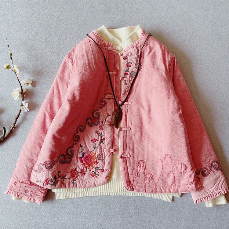 Floral Frog Buttoned Jacket