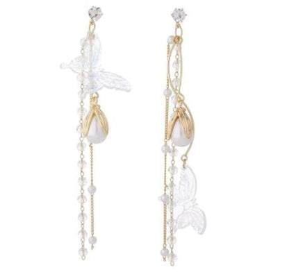 Faux Pearl Flower Drop Earring