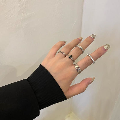 Faux Ring Alloy designs) 5: of (various Pearl / Set