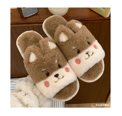 Animal Fleece Home Slippers