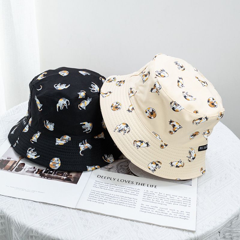 Bucket Cat Hat Reversible