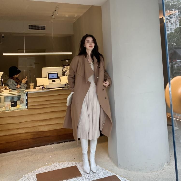 Chunky Boots Pointy-Toe Heel Tall