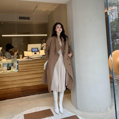 Chunky Boots Pointy-Toe Heel Tall