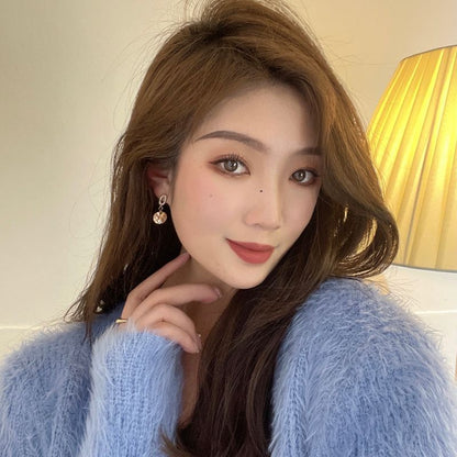 Earring Clip-On Floral / Rhinestone Drop